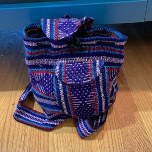 Mexican handwoven mini backpack